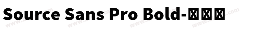 Source Sans Pro Bold字体转换